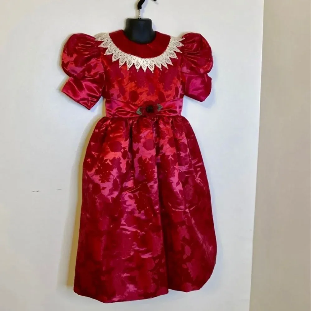Vintage 1990s Jayne‎ Copeland Floral Brocade Holiday Dress